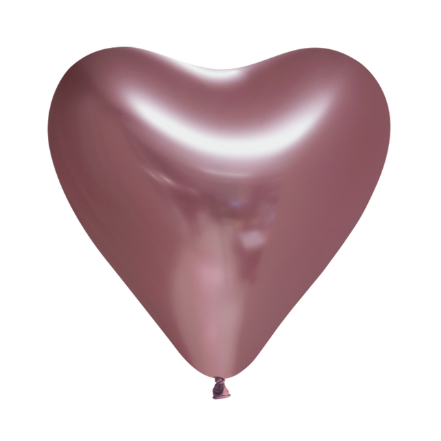 Ballons en forme de coeur Rose Gold 30cm 6pcs