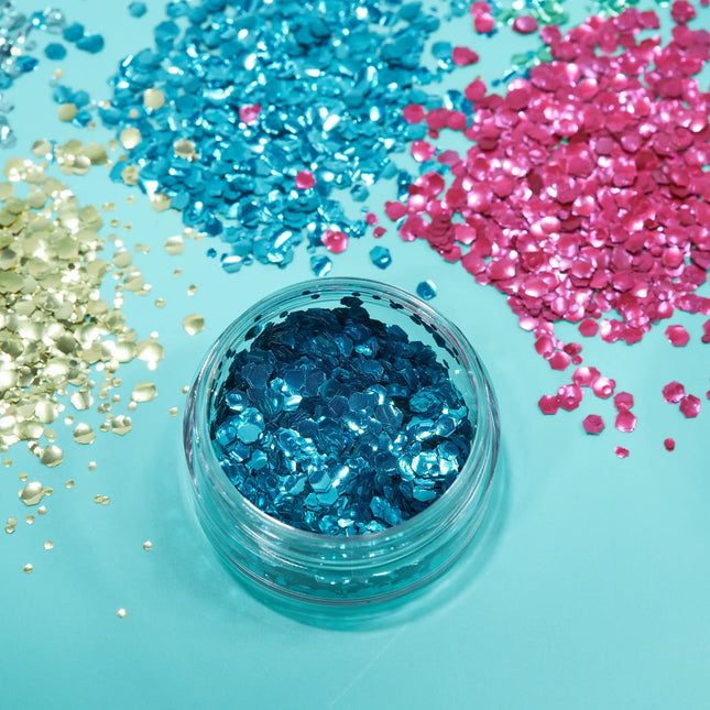 Moon Glitter Bio Chunky Glitter Bleu 3g