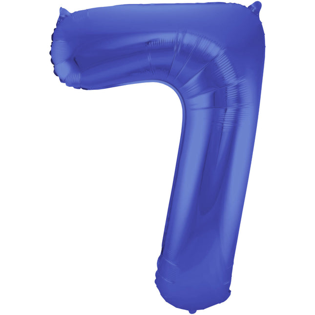 Ballon de baudruche Figure 7 Bleu mat XL 86cm vide