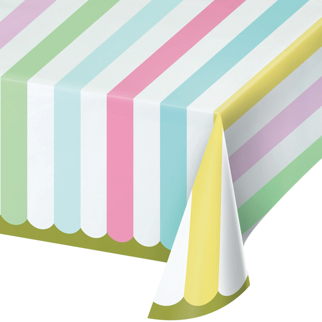 Nappe rayée Pastel 2.59m