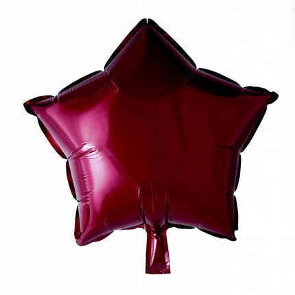 Ballon à hélium Star Bordeaux Rouge 46cm vide