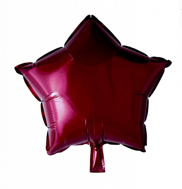 Ballon à hélium Star Bordeaux Rouge 46cm vide