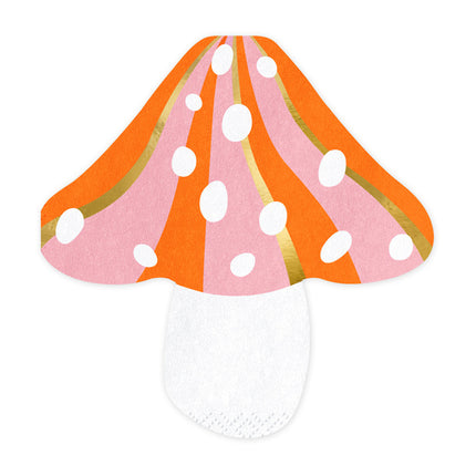 Serviettes de table Champignon 13,5cm 20pcs