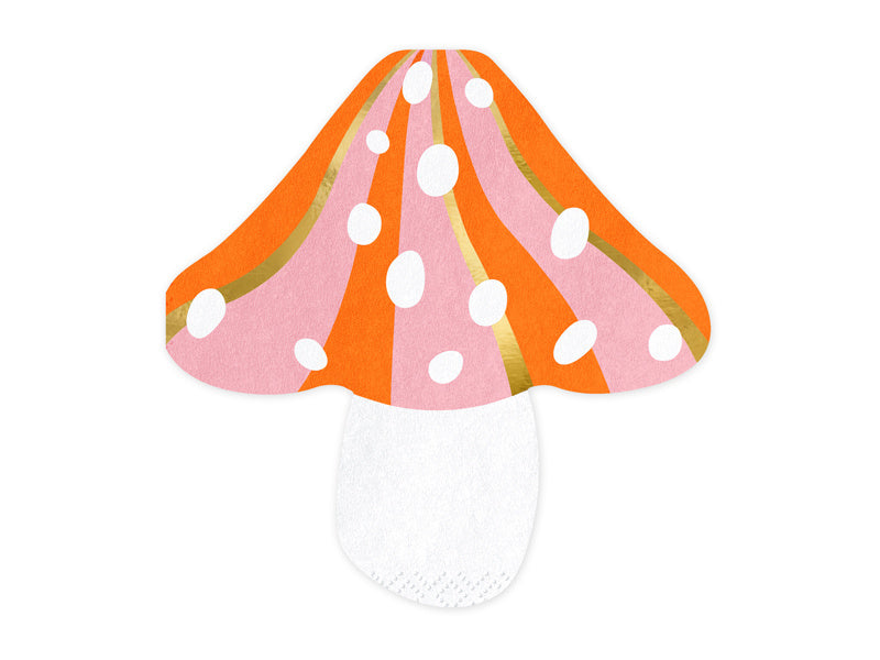 Serviettes de table Champignon 13,5cm 20pcs