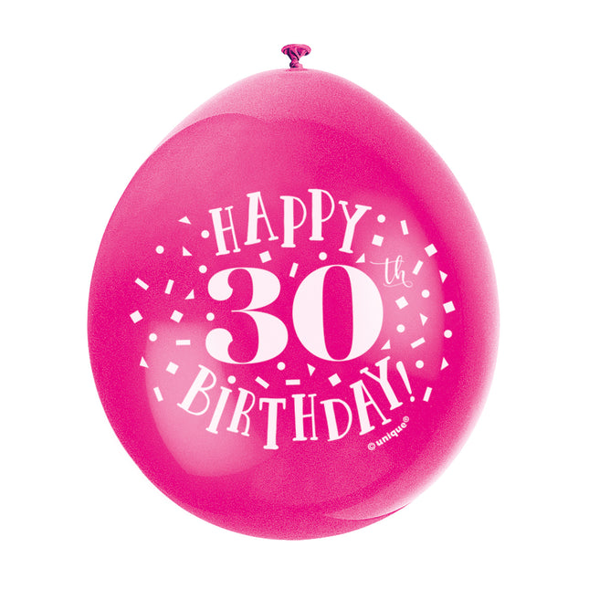 Ballons Happy Birthday 30 Years 28cm 10pcs