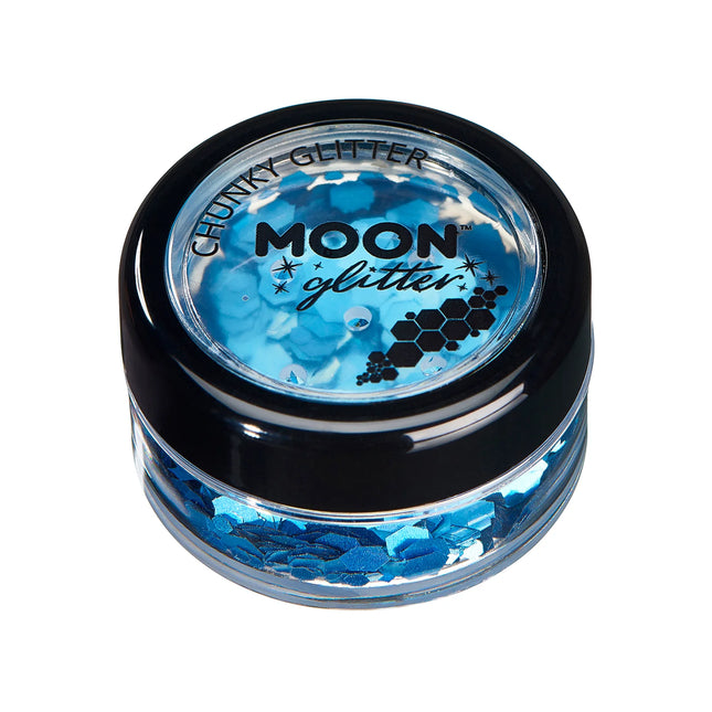 Moon Glitter Paillettes holographiques bleues 3g