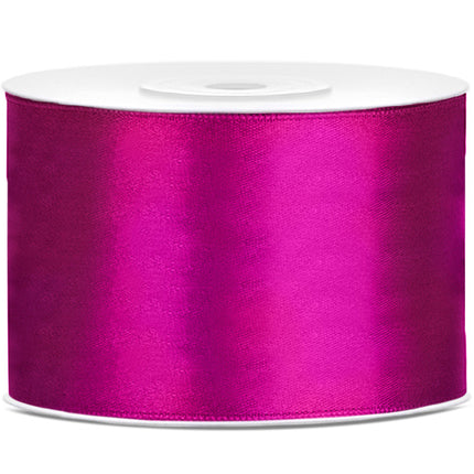 Ruban de satin Fuchsia foncé 50mm 25m