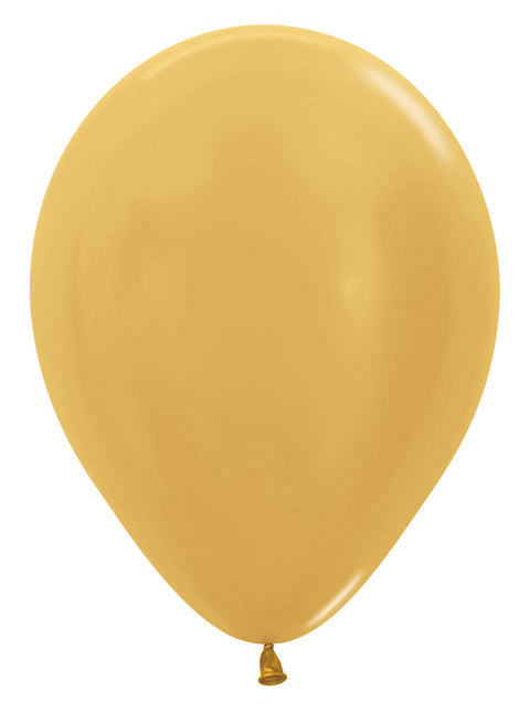 Ballons de baudruche or métallisé 30cm 12pcs