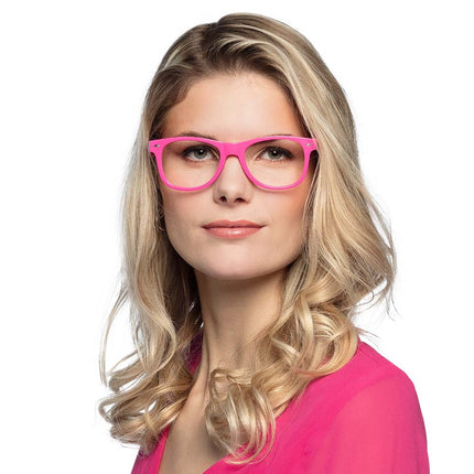 Lunettes de fête rose fluo