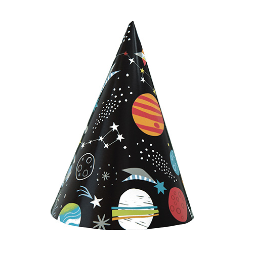Chapeaux de fête de l'espace 8pcs