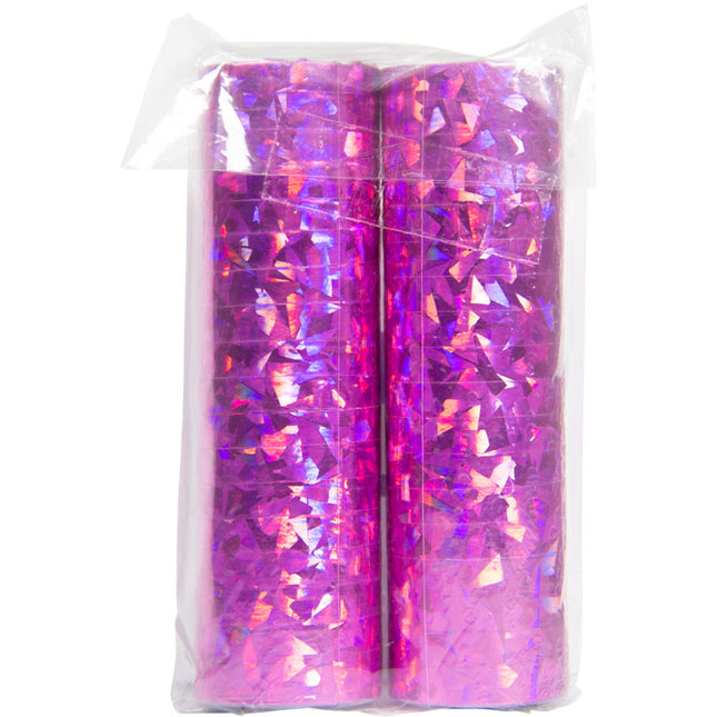 Fuchsia Serpentines Holographiques 4m 18 anneaux 2pcs