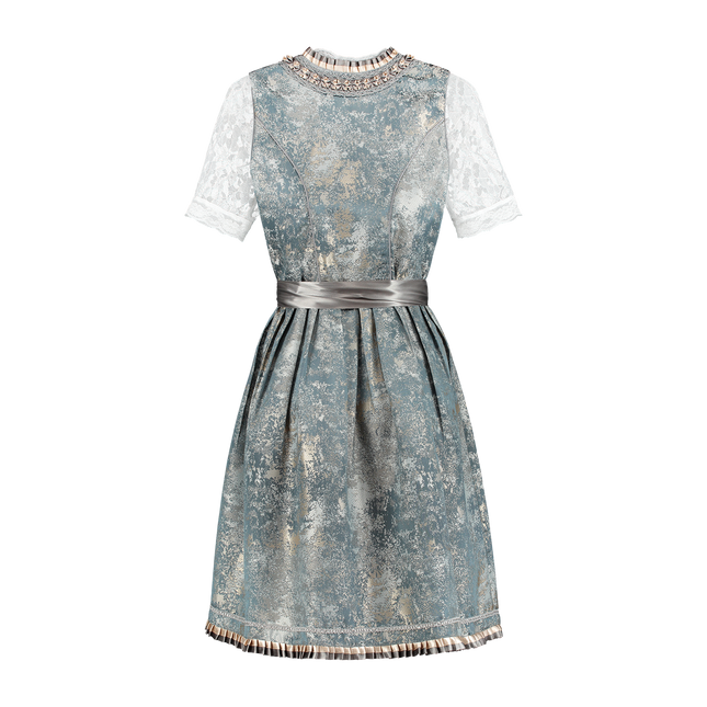 Gold Silver Dirndl Dress Oktoberfest Ladies 2 Piece