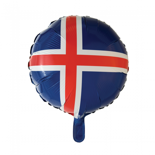 Ballon à l'hélium Drapeau Islande 45cm vide