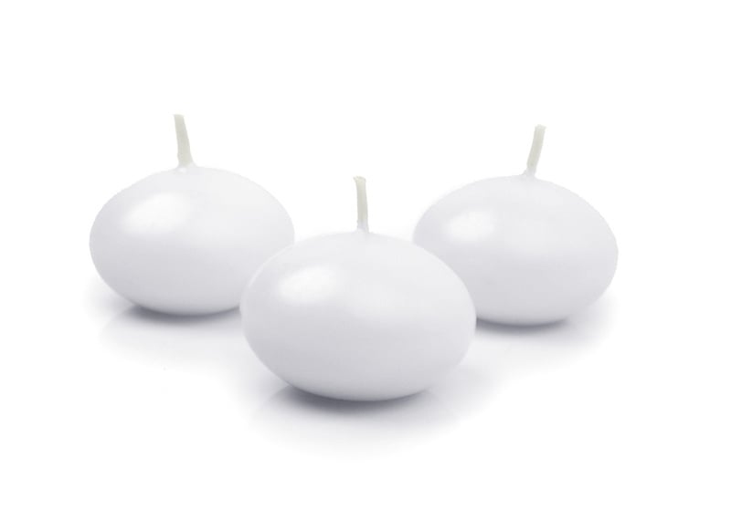 Bougies flottantes blanches 5cm 10pcs