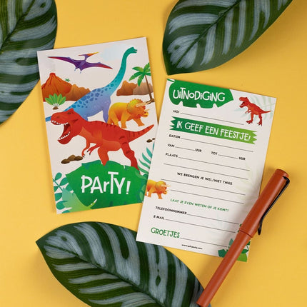 Invitations Dino 6pcs