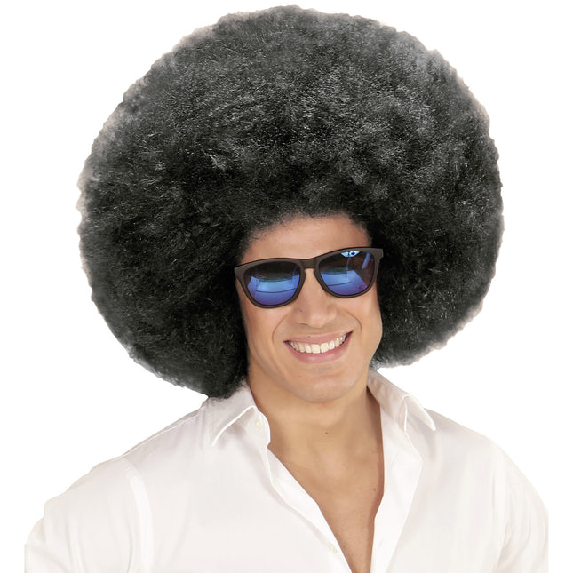 Perruque noire Afro Extra Big