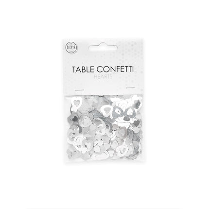 Confetti de table Cœurs ouverts Argent