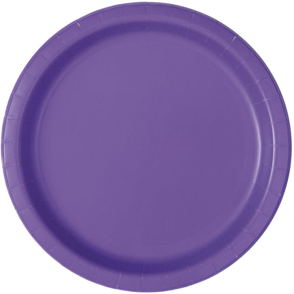 Assiettes violettes néon rondes 23cm 8pcs