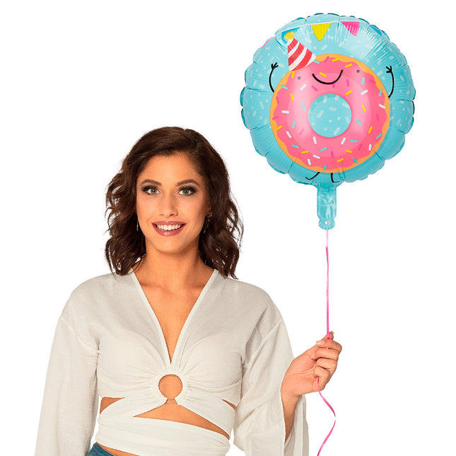 Ballon à l'hélium Donut double face 45cm