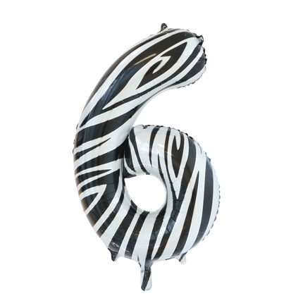 Ballon de baudruche Figure 6 Zebra XL 86cm vide