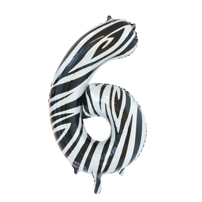 Ballon de baudruche Figure 6 Zebra XL 86cm vide