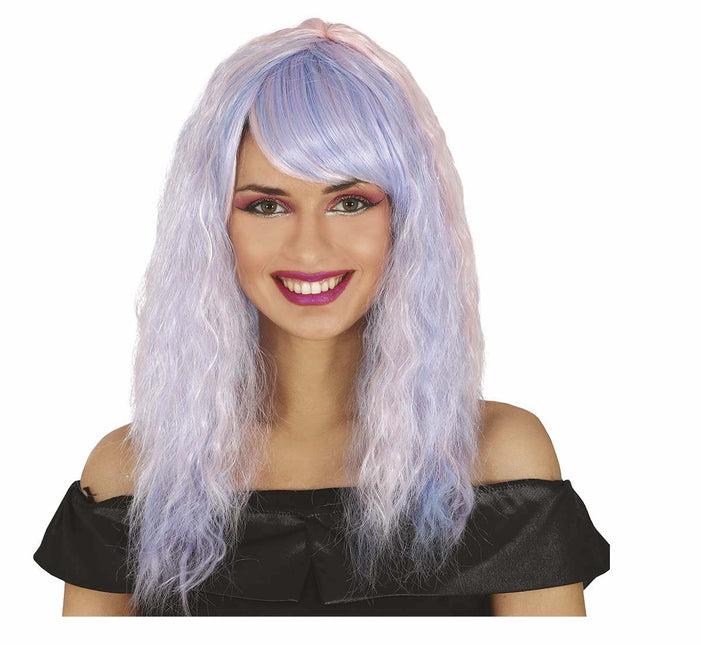 Perruque violette Trait des cheveux longs