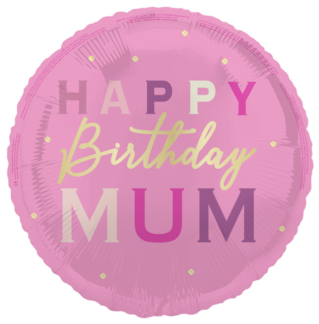 Happy Birthday Helium Balloon Empty Mum 45cm