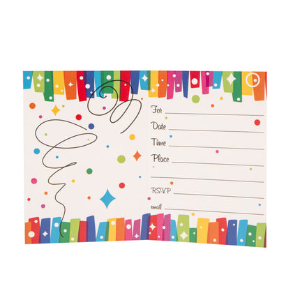 Invitations arc-en-ciel 8pcs