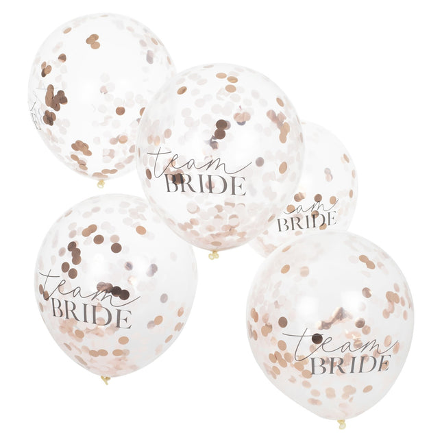 Ballons Confetti Team Bride 30cm 5pcs