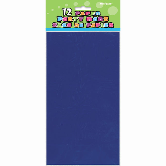 Sacs de fête Bleu 25cm 12pcs