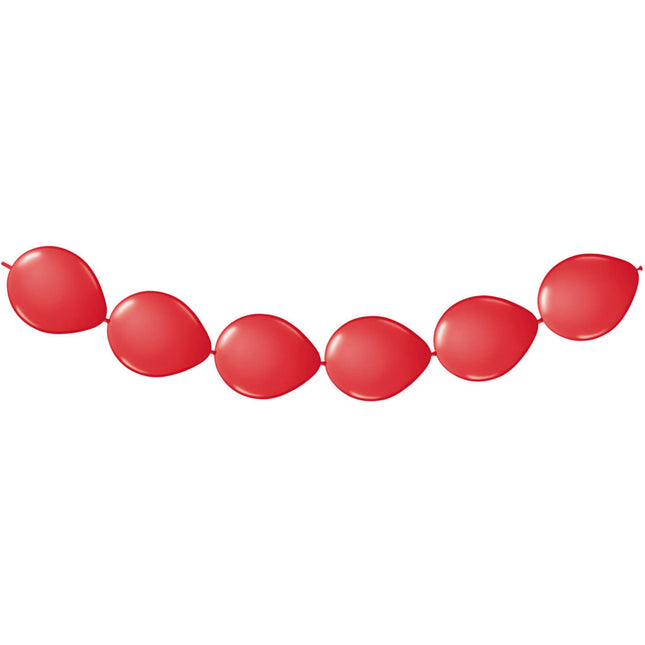 Guirlande de ballons rouges 3m 8pcs