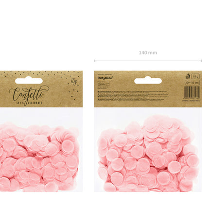 Ronds de confettis rose clair