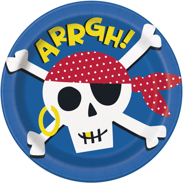 Assiettes Pirate Arrgh 23cm 8pcs