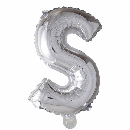 Ballon de baudruche Lettre S Argent XL 102cm vide