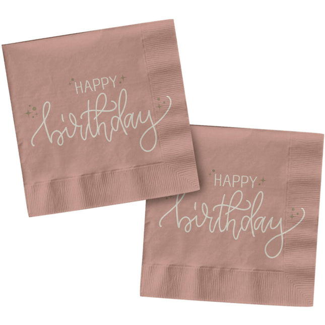 Serviettes de table Happy Birthday 33cm 20pcs