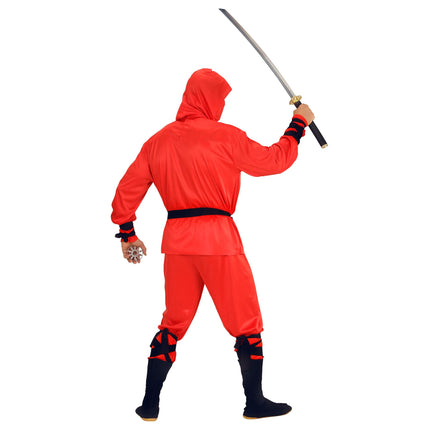 Costume de ninja rouge pour homme