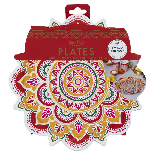 Assiettes Diwali 27cm 8pcs