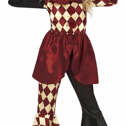 Horror Clown Halloween Costume Girl Red