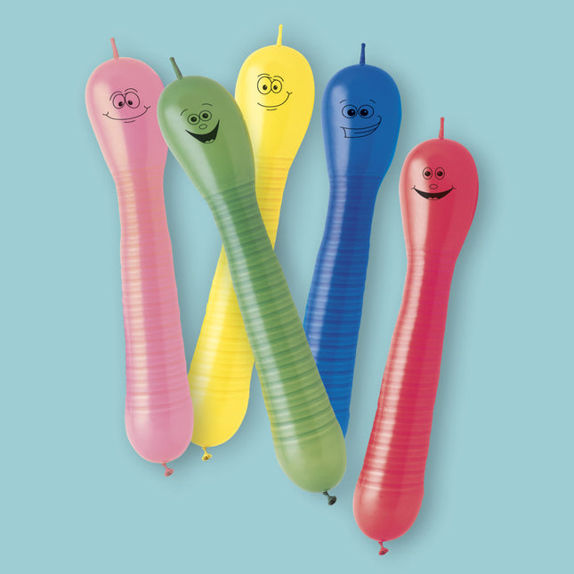 Ballons Worms Coloured 22cm 12pcs