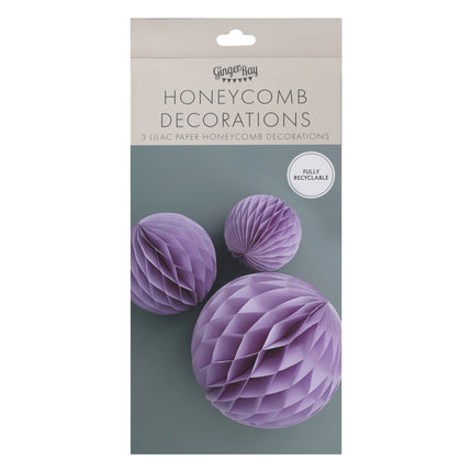 Nid d'abeilles violet 3pcs