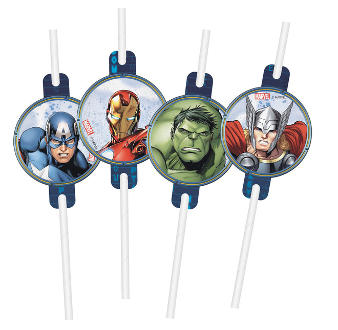 Avengers Infinity Stones Straws 4pcs (pailles)