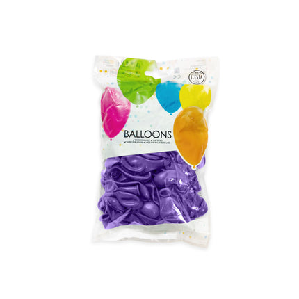 Ballons de baudruche mauves métallisés 13cm 100pcs