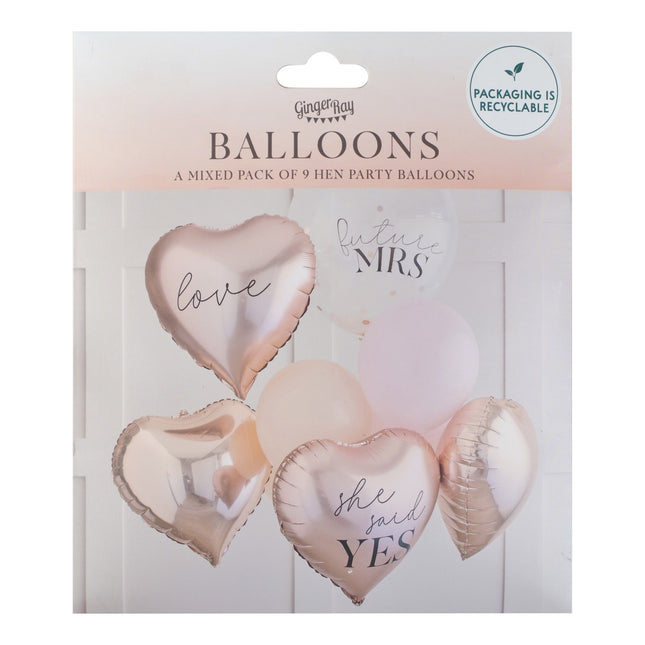 Jeu de ballons pour l'enterrement de vie de garçon 9pcs