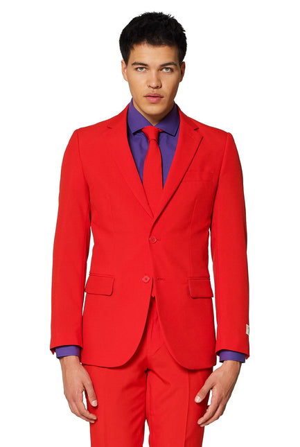 Hommes en costume rouge OppoSuits