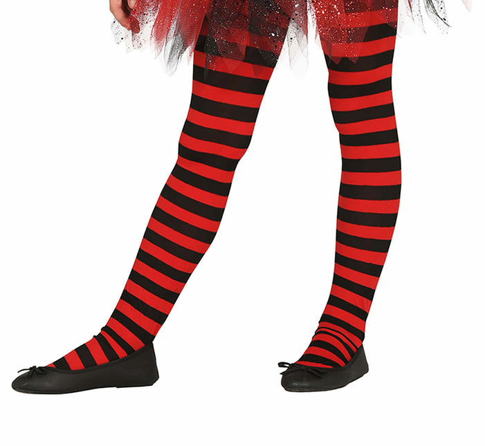 Legging rouge rayé enfant