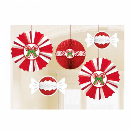 Décoration de Noël suspendue Candy 5pcs