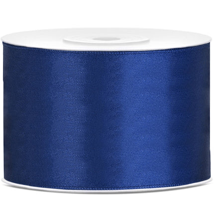 Ruban de satin bleu foncé 50mm 25m