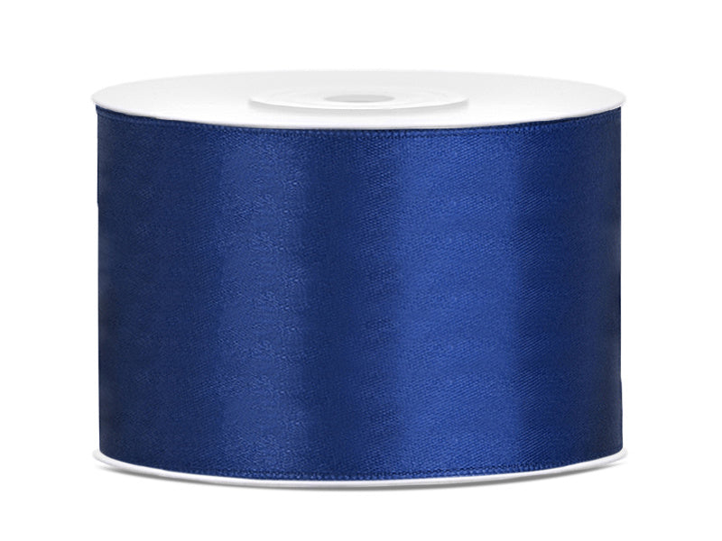 Ruban de satin bleu foncé 50mm 25m