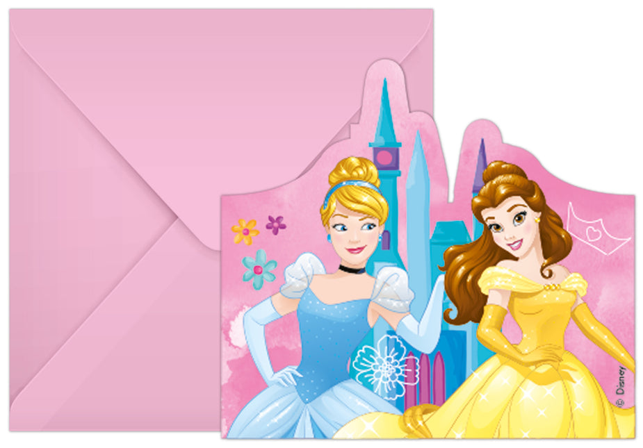 Invitations Princesses 6pcs