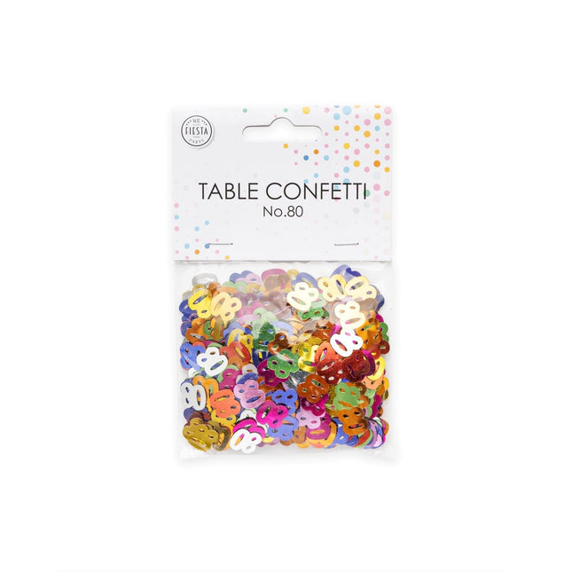 Confetti de table 80 ans Coloré